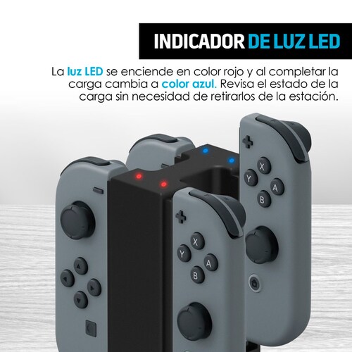 Cargador para Controles Joy-Con de Nintendo Switch 2 pares Redlemon.