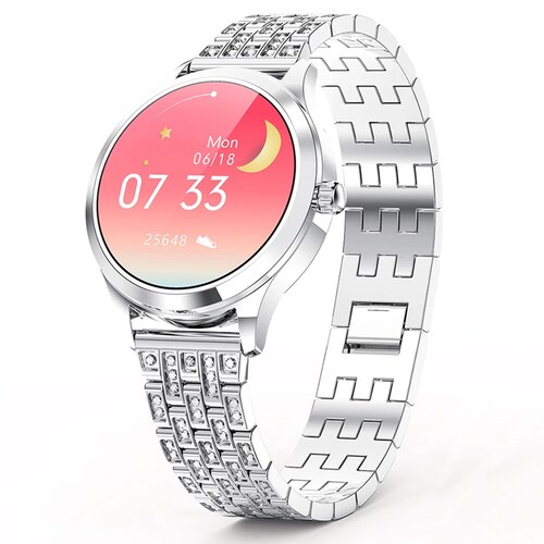 Fralugio Smart Watch Reloj Inteligente LW07 De Lujo Para Dama Full Touch