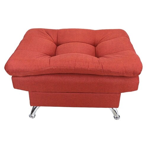 Taburete  Moderno Puff en Lino Shedron Reposapiés