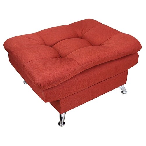 Taburete  Moderno Puff en Lino Shedron Reposapiés
