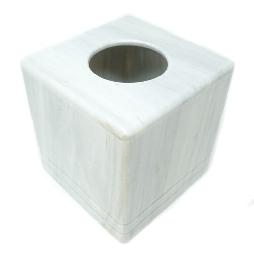 LUHOM LUJOSO HOGAR MEXICO Caja para kleenex de Mármol Natural / Kleenex / Caja de Pañuelos / Funda para Pañuelos / Servilletero / Soporte de Pañuelos  para Baño, Dormitorio o Cocina / Dispensador de pañuelos