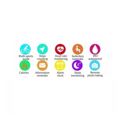 RELOJ INTELIGENTE SMARTWATCH SMARTBAND IP67 CONTRA AGUA GRIS