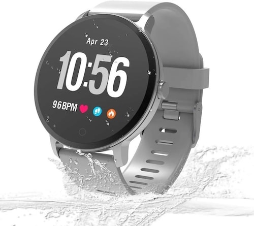 RELOJ INTELIGENTE SMARTWATCH SMARTBAND IP67 CONTRA AGUA GRIS