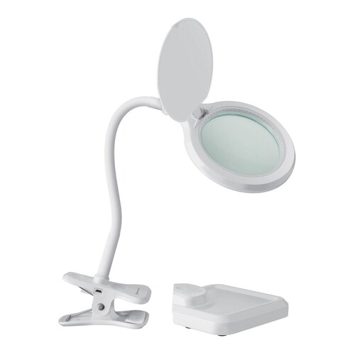 Lámpara de Escritorio flexible con iluminación leds y lupa