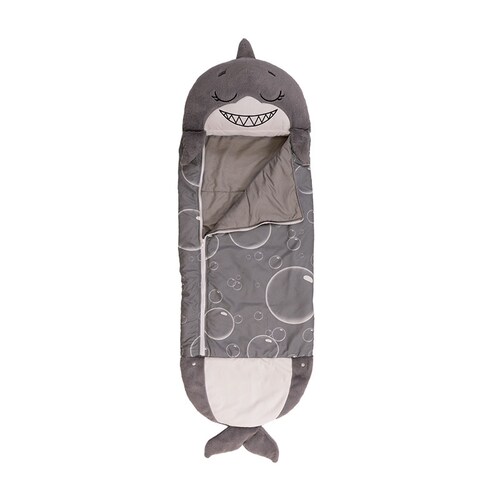 Saco de dormir, almohada y peluche todo en uno Happy Nappers Tiburón Beautifull Home Colchoneta para siesta con almohada ideal para viajes, guardería y camping.