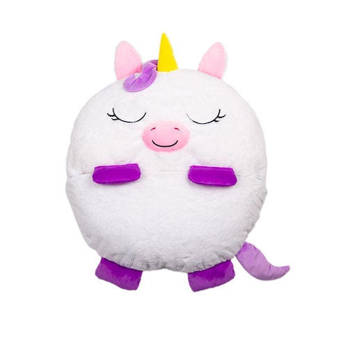 Saco de dormir, almohada y peluche en uno Happy Nappers Unicornio Beautifull Home Colchoneta para siesta con almohada ideal para viajes, guardería y camping.