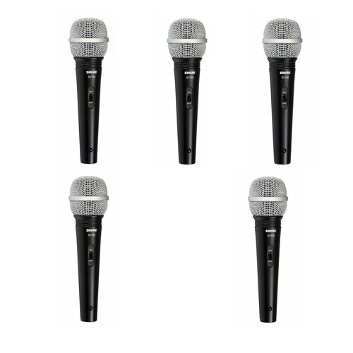 Micrófonos Profesionales Dinámicos Shure Sv100 color Negro 5pz