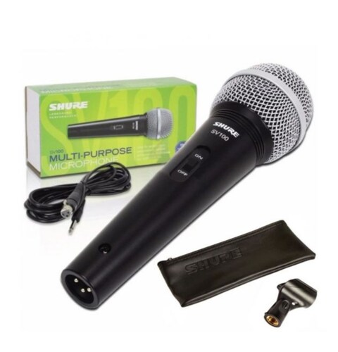 Micrófonos Profesionales Dinámicos Shure Sv100 color Negro 5pz