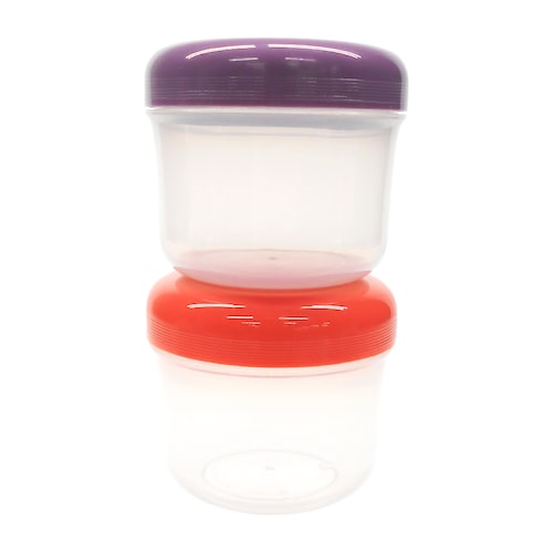 2 Pack de Mini Herméticos Ekco Snack Go de 236 ml c/u hechos de Polipropileno