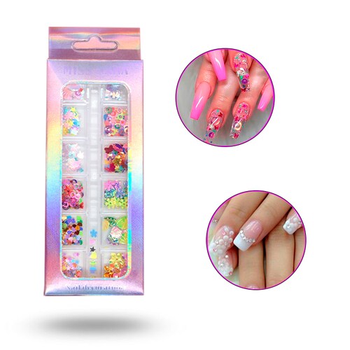 184 Piezas Para Decoracion Y Embellecimiento De Uñas Acrilicas, Postizas