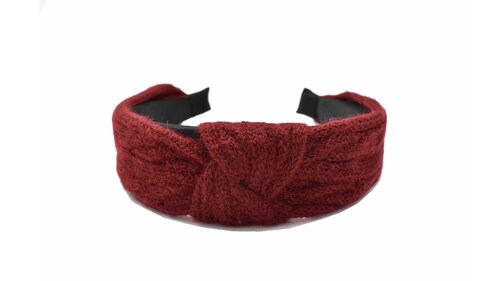 ADORN, Diadema tipo turbante color rojo, mujer.