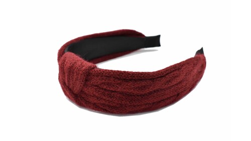 ADORN, Diadema tipo turbante color rojo, mujer.