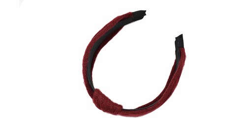ADORN, Diadema tipo turbante color rojo, mujer.