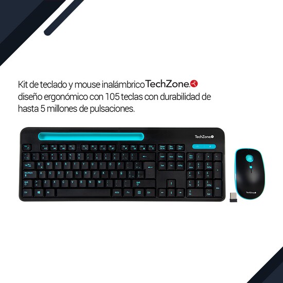 Kit Geartek Teclado+Mouse Inalámbrico Blanco