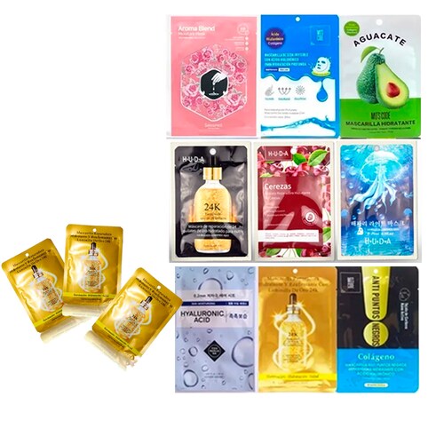 6 Mascarillas Mixto Coreanas Surtidos Cuidado Facial
