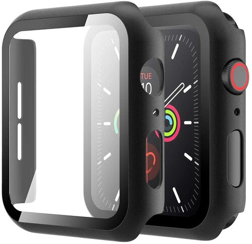 Funda Protector Para Apple Watch Con Mica De Cristal Templado