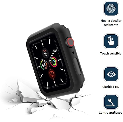 Funda Protector Para Apple Watch Con Mica De Cristal Templado