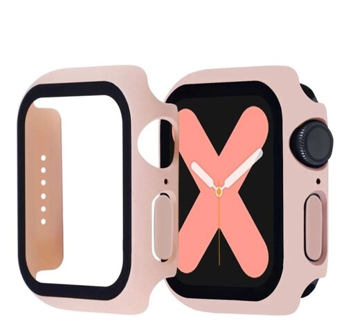 Funda Protector Para Apple Watch Con Mica De Cristal Templado