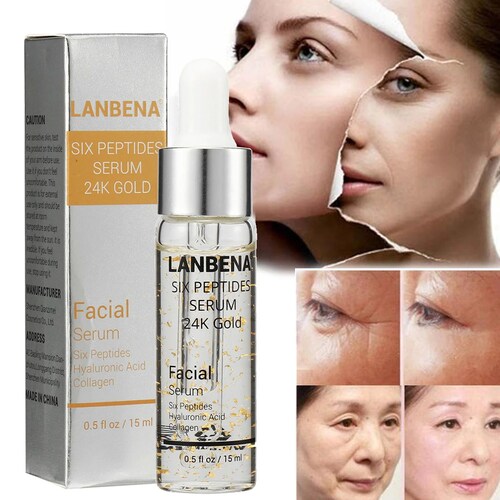 Serum Facial Lanbena 24k Gold 15ml Hidrata Antiarrugas Antiedad