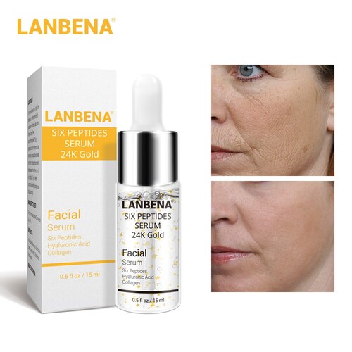 Serum Facial Lanbena 24k Gold 15ml Hidrata Antiarrugas Antiedad