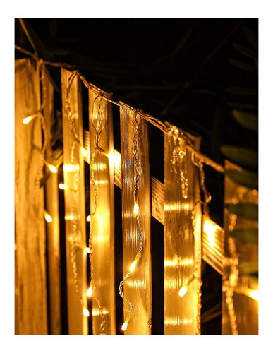 Serie Navideña Cascada Luces Led 15 Metros 700 Leds Interior/ Exterior - Blanco Calido