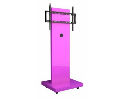 Soporte para TV de 32 hasta 55 pulgadas en pedestal con ruedas Rosa Coral