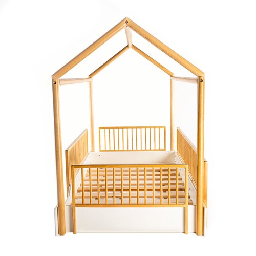 DUDUK Cama Casa Montessori de Madera con Barandales