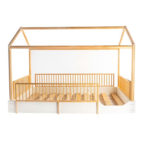 DUDUK Cama Casa Montessori de Madera con Barandales
