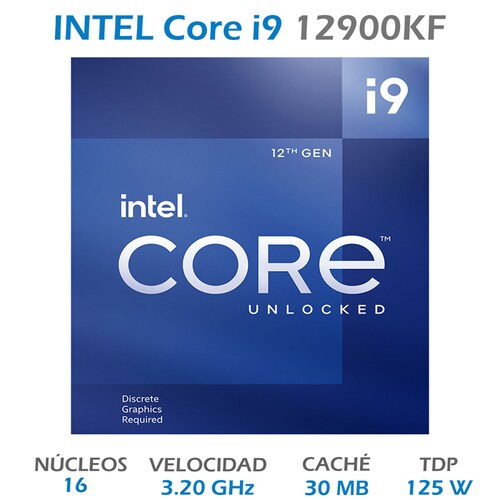 Procesador INTEL Core I9 12900KF 16 Core 3.2 GHz 1700 BX8071512900KF 
