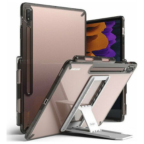 Funda Ringke Galaxy Tab S8 Plus y S7 Plus Fusion + Kicstand Uso Rudo