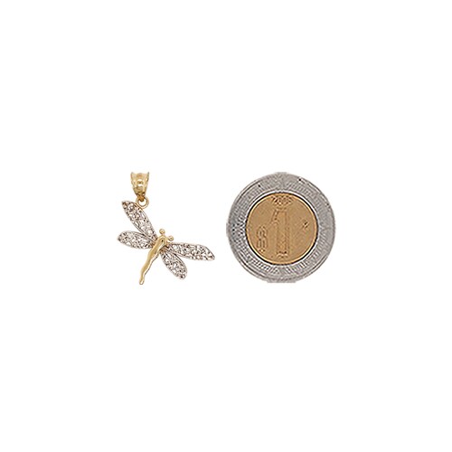 Dije de Libélula en Oro Amarillo de 14 K + Obsequio 