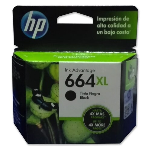 Cartucho Tinta Hp 664xl Negro F6v31al Original Alto Rendimiento.