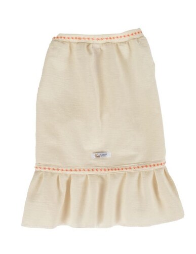 Vestido de Manta con detalle de bordados estilo mexicano para mascotas color Beige marca El Rebozo de Dolce