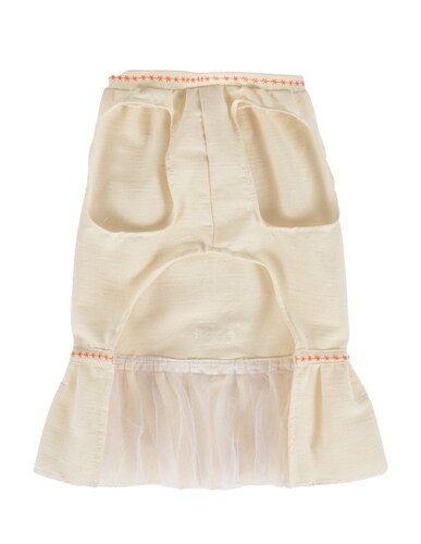 Vestido de Manta con detalle de bordados estilo mexicano para mascotas color Beige marca El Rebozo de Dolce