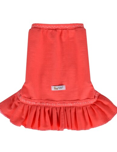 Vestido de Manta con detalle de bordados estilo mexicano para mascotas color Coral marca El Rebozo de Dolce