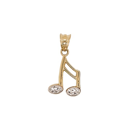Dije de Nota Musical en Oro Amarillo de 14 K + Obsequio