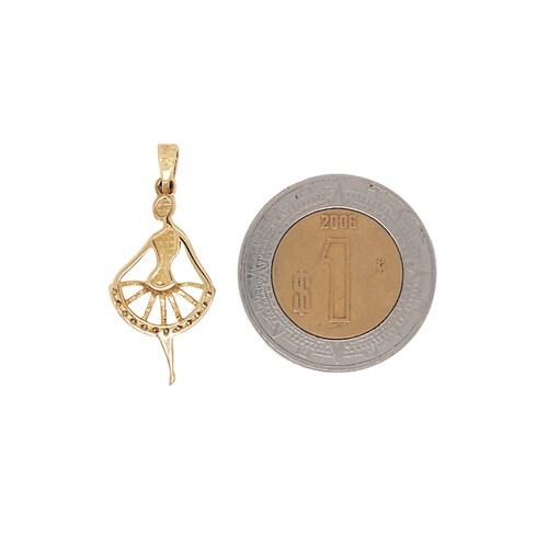 Dije de Bailarina de Ballet en Oro de 14 K + Obsequio