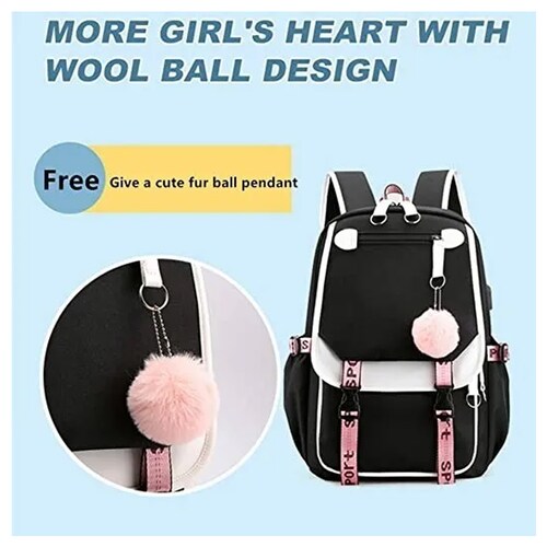 Mochila De Mujer dama Para Escolares Y Viaje mochila Juvenil puertos usb