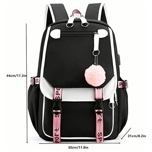 Mochila De Mujer dama Para Escolares Y Viaje mochila Juvenil puertos usb