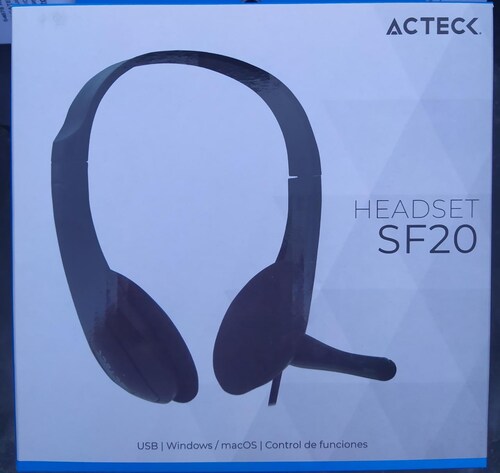 DIADEMA AUDIFONOS MICROFONO CONEXION USB ALAMBRICA CONTROLADOR AC-932240 VOLUMEN NEGRO PC