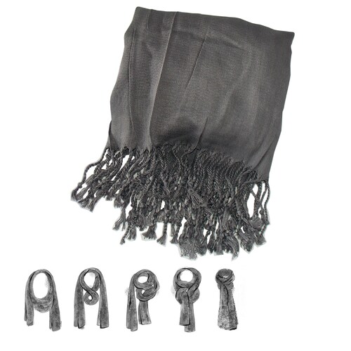 CHIC FANTASY Pashmina larga fina Chal agradable y ligero Mascada elegantes de colores