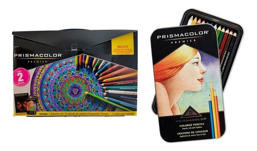 12 Colores + Libro Para Colorear Regalo Prismacolor Premier