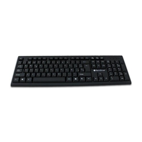 Teclado Techzone TZ16TEC01-ALA, Alámbrico, USB, Negro (Español)