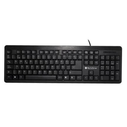 Teclado Techzone TZ16TEC01-ALA, Alámbrico, USB, Negro (Español)