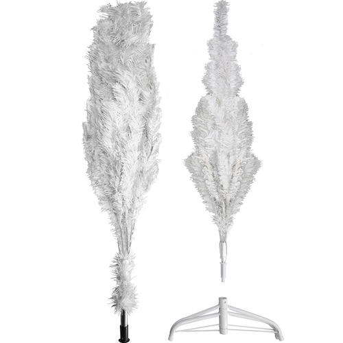 Arbol De Navidad Blanco 1.60 m Artificial Frondoso Aspecto Natural Pino Acabado Escarchado