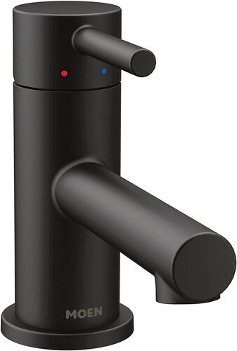 Moen 6191BL Align One-Handle Low Arc Bathroom Faucet, Matte Black
