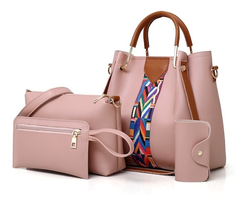 Set 4 Bolsos Modernos Mujer Dama Hombro De Alta Calidad.
