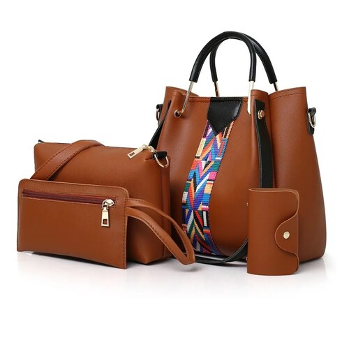 Set 4 Bolsos Modernos Mujer Dama Hombro De Alta Calidad.