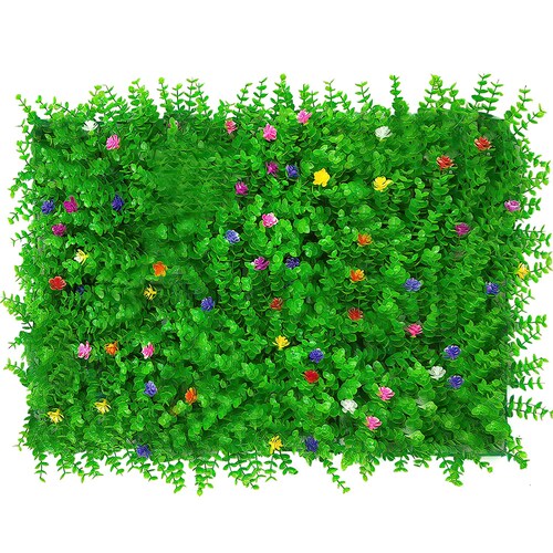 Follaje Artificial 20 Piezas Flores Muro Verde Pared Decorativo 60x40