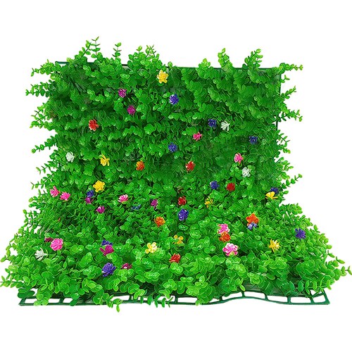 Follaje Artificial 20 Piezas Flores Muro Verde Pared Decorativo 60x40